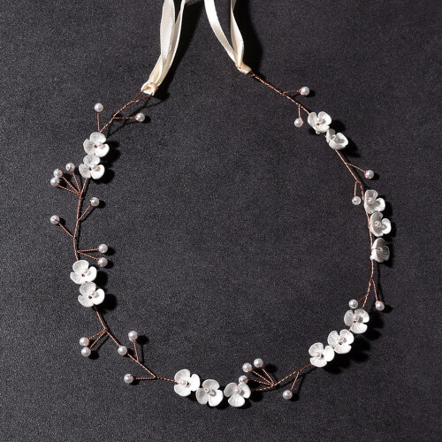Κρυστάλλινη κορδέλα γάμου Faux Pearl Νυφικό headpiece με αμπέλι για αξεσουάρ μαλλιών νύφης