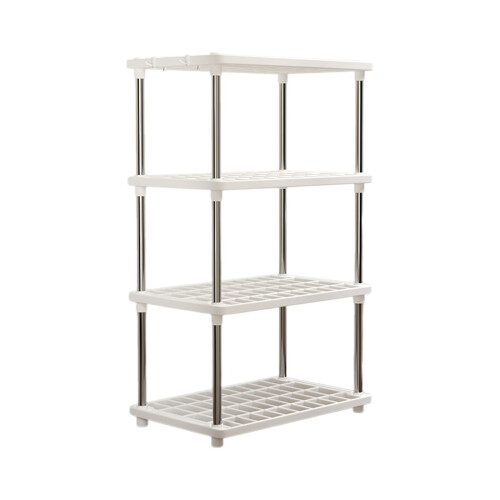 4-Tier Plastic Storage Shelving Unit for Kitchen Pantry Bathroom Laundry Room Organization 1