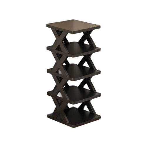 5-Tier Foldable Shoe Rack, Stackable Vertical Shoe Shelf for Indoor/Outdoor – Space-Saving, No Assembly, Compatible with Small Spaces 1