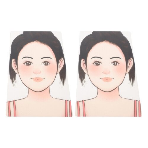 8Stk Waschbare Schminkpraxis- Lila Kunststoff Für Make-Up- 2