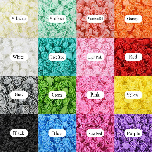 Têtes de roses en mousse PE, 3,5 cm, 50 pièces 1