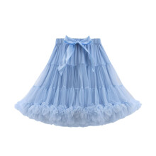 Women's Sparkly Layered Skirt High Waist Puff Style