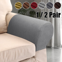 1 paio di copribraccioli rimovibili per poltrona, elasticizzati, per divano o poltrona, colore beige.