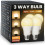 3-Way LED Bulbs 40/60/100W Equivalent 2700K A19 E26 4 Pack 1