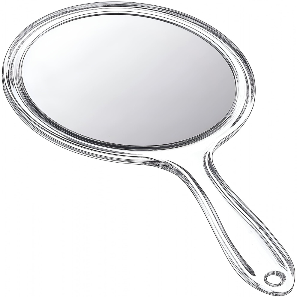 Handheld Double-Sided Makeup Mirror 1X and 2X Magnification