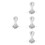 4Pièces Élastiques À Pointes Métalliques Blancs Résistants 4