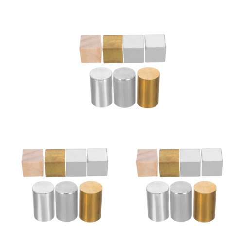 21Pièces Ensemble Blocs Métalliques Cylindres Pour Cours De Science 2