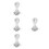 4Pièces Élastiques À Pointes Métalliques Blancs Résistants 5