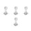 4Pièces Élastiques À Pointes Métalliques Blancs Résistants 6