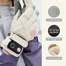 Rechargeable Heated Gloves, 3 Heat Levels, Touchscreen & Waterproof, Compatible with Motorcycle, Skiing, Winter Work