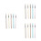 15Pièces Crayons Réutilisables En Alliage Ergonomiques Multicolores 7