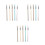 15Pièces Crayons Réutilisables En Alliage Ergonomiques Multicolores 8