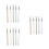 15Pièces Crayons Réutilisables En Alliage Ergonomiques Multicolores 10