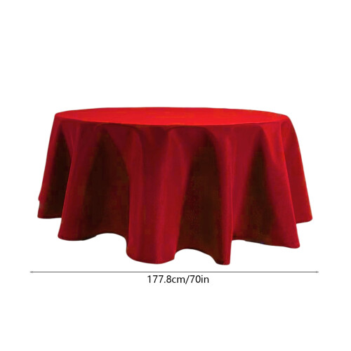 Runde Tischdecke aus Polyester-Spandex mit 70 Zoll Durchmesser 2