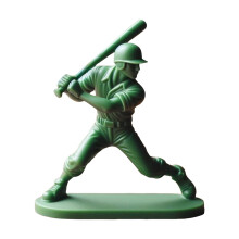 Green Baseball Soldier Mini Statue Set – Classic Player Character Collectible Toy, Novel Desk Decoration for Home & Office Display,A