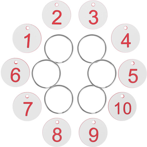 150Sets Praktische Wit Nummertags Met Ijzeren Ophangring 2