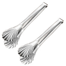 Confezione da 2 pinze da portata per insalata in acciaio inossidabile, 30 cm, per catering, chef, barbecue e altri alimenti (a forma di conchiglia)