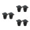 6Pièces Adaptateur USB Étanche Avec Double Insertion Noir 5