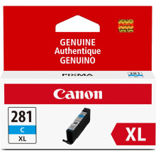 Genuine CLI-281 XL Cyan Ink Tank, Compatible with TR8520, TS9120, TS8120, TS6120, TS9521C/a, TS9520/a, TS8220, TS6220, TS8320, TS6320, TS702/a,