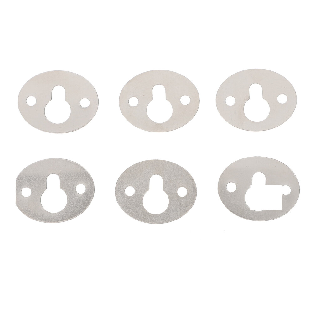 Ounona 15Pcs Silver Keyhole Hangers Lightweight Shelf Bracket Fasteners For Picture Frames 9180479267782