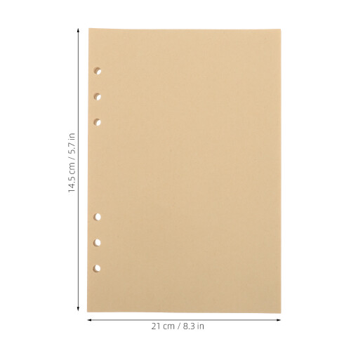 A5 Kraft Blanches Recharge Pour Planner 1