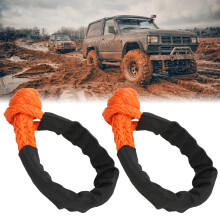 2 Stück 21 Ton Soft Shackle Flexibles Synthetikseil für SUVs, Lastwagen & Offroad-Einsätze