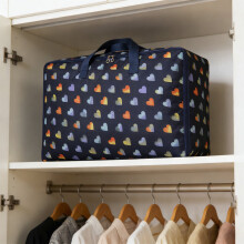 Stevige opbergtas – Extra grote opvouwbare organizer voor kleding, dekens en speelgoed | Verdikte non-woven stof, dubbele ritssluiting, verstevigde