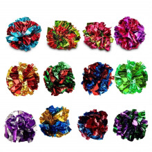 Cat Crinkle Balls Vibrant Lightweight 12 Pack 2 Inch