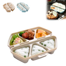 6-in-1-Reisbällchenform, antihaftbeschichtet, spülmaschinenfest, faltbar, tragbar – geeignet für die Zubereitung von Onigiri und Sushi