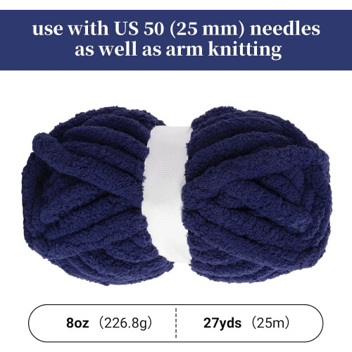 Chunky Chenille Garn Mykt Fluffy 27 Yards 8Oz