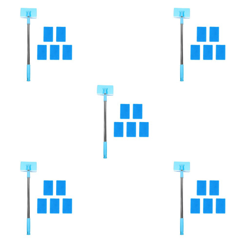 5Sets Fish Tank Algae Blue Metal Sponge Cleaning Brush 2