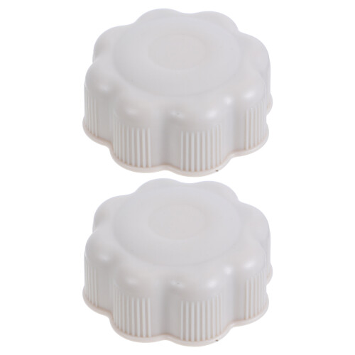 10Pièces Bouchons Vis Enfant Décor Fleurs Plastique Gris 2