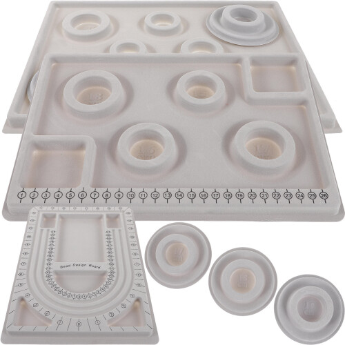 4Ensembles Plateau Multifonction En Silicone Gris Pour DIY 1