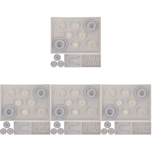 4Ensembles Plateau Multifonction En Silicone Gris Pour DIY 2