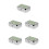 5Pièces Mini Cendrier Compact Vert En Acier Pour Bureau Usage Auto 10