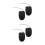 4Pcs Black Retractable Steel Cable Lock Lightweight Compact Bike Lock 5