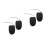 4Pcs Black Retractable Steel Cable Lock Lightweight Compact Bike Lock 6
