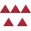 5Pièces Triangles De Auto Plastique Rouge Haute Visibilité 5