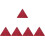 5Pièces Triangles De Auto Plastique Rouge Haute Visibilité 7