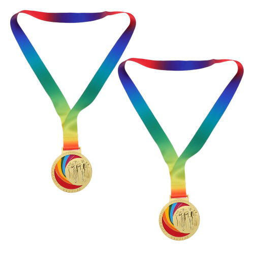6Pièces Médailles De Course En Zinc Avec Pour École Jeux 1