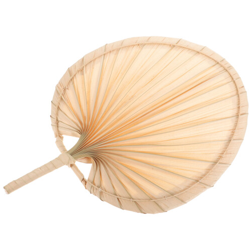 4Pièces Éventails Portables En Feuille De Palmier Tissée Pour 1