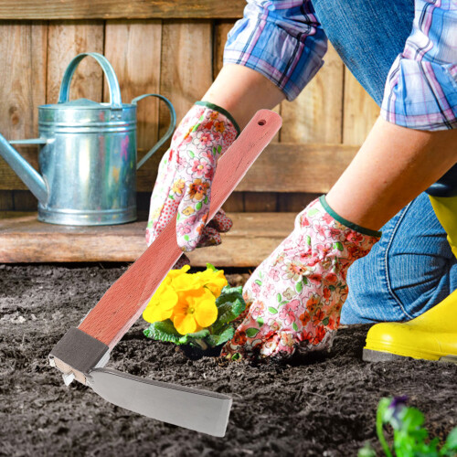 Houe De Jardinage Acier Ergonomique Manche En Bois Robuste 2