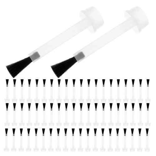500Pcs Professional Nail Polish Brush Replacement Soft Plastic Tips 2