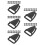 500Pièces Boucles Remplacement Casque Plastique Triangle Noir 4