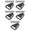 500Pièces Boucles Remplacement Casque Plastique Triangle Noir 5