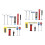 2Sets Assorted Color Mini Traffic Signs Toy Plastic Road Sign Model 6