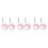 6Pièces Roulettes Silencieuses Rose Pour Bébé Trotteur 4