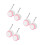 6Pièces Roulettes Silencieuses Rose Pour Bébé Trotteur 6