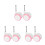 6Pièces Roulettes Silencieuses Rose Pour Bébé Trotteur 8