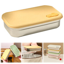 Contenitore bento in acciaio inox a tenuta stagna con coperchio in silicone –